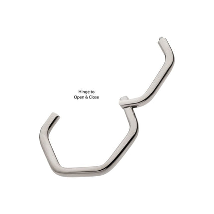 Invictus Hexagon Shape Titanium Front Facing Hinged Segment Clicker