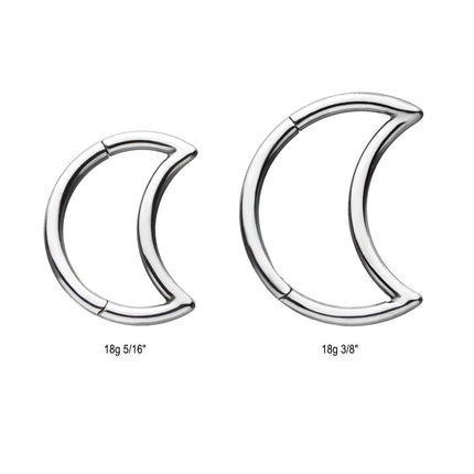 Invictus Titanium Crescent Moon Hinged Segment Clicker