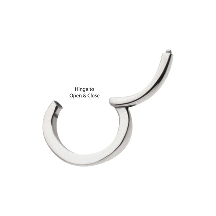 Invictus 16g Titanium Oval Shape Hinged Segment Clicker (for Rook Piercing)