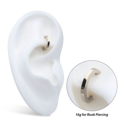 Invictus 14g Titanium Oval Shape Hinged Segment Clicker (for Navel Piercing)