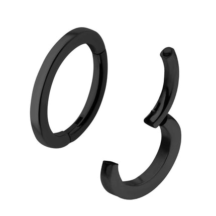 Invictus Black PVD Titanium Oval Shape Hinged Segment Clicker