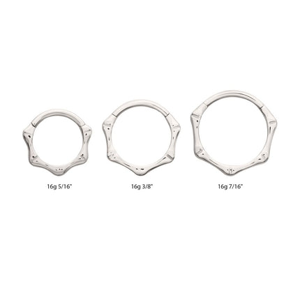 Invictus Titanium Bone Shaped Front Facing Hinged Segment Clicker