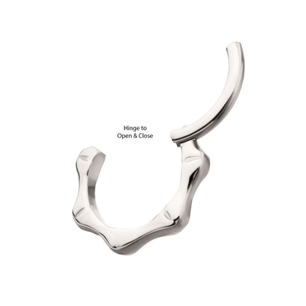 Invictus Titanium Bone Shaped Front Facing Hinged Segment Clicker