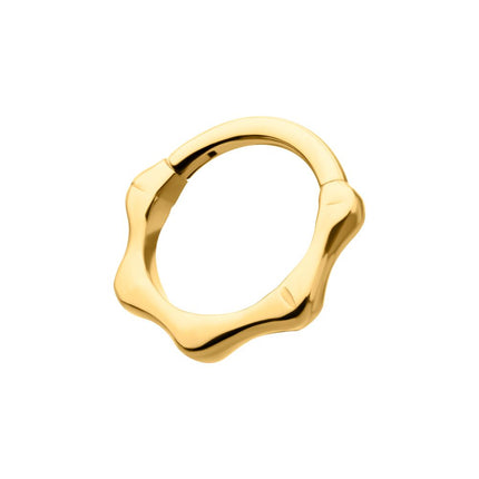 Invictus 24KT Gold PVD Titanium Bone Shaped Front Facing Hinged Segment Clicker