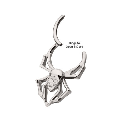 Invictus Titanium Spider Skull Front Facing Hinged Segment Clicker