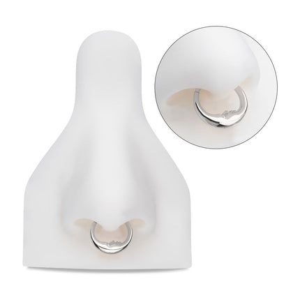 Invictus Titanium Crescent Moon Face Front Facing Hinged Segment Clicker