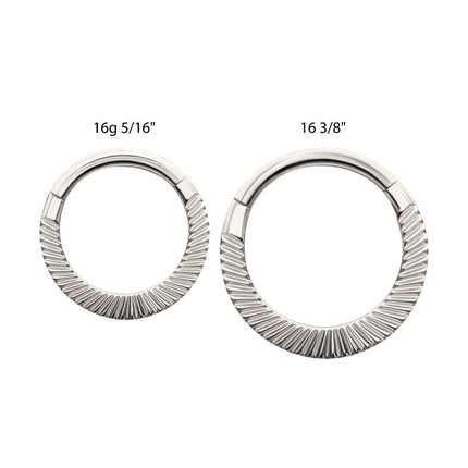 Invictus Titanium Radiant Hoop Front Facing Hinged Segment Clicker