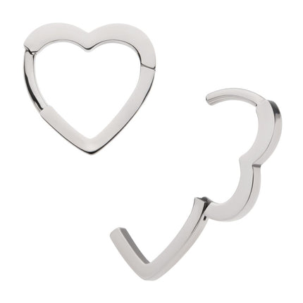 Invictus Titanium Heart Hinged Segment Clicker