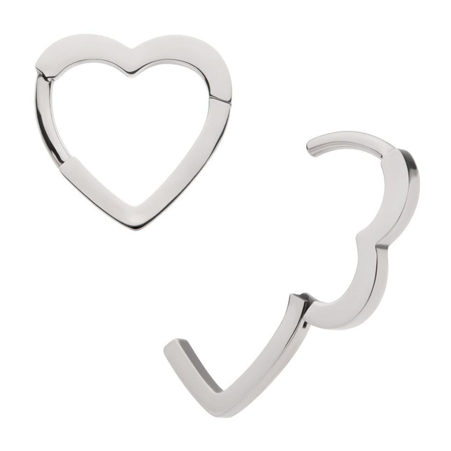 Invictus Titanium Heart Hinged Segment Clicker