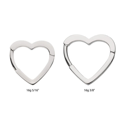 Invictus Titanium Heart Hinged Segment Clicker