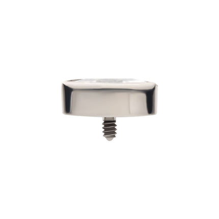 Invictus Titanium Internally Threaded with Bezel Set CZ Marquise Shape Top