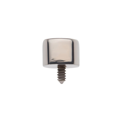 Invictus Titanium Internally Threaded with Bezel Set CZ Oval Shape Top