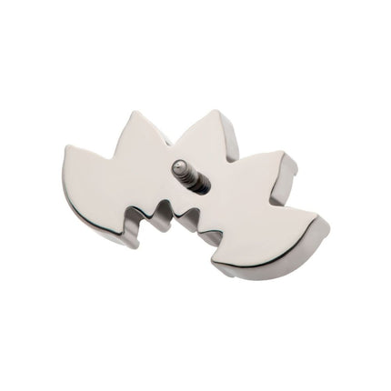Invictus Titanium Internally Threaded with Prong Set 4-Cluster Marquise Stones Fan Shape Top