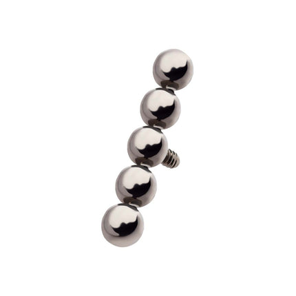 Invictus Titanium Internally Threaded 5-Bead Cluster Top
