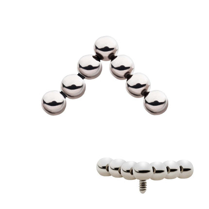 Invictus Titanium Internally Threaded 7-Bead Triangle Shape Top