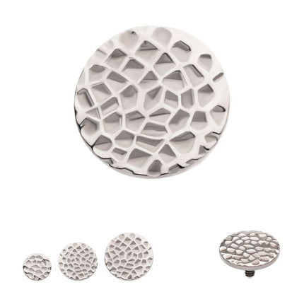 Invictus Titanium Internally Threaded Hammered Disk Top