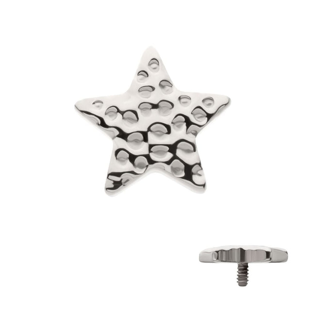 Invictus Titanium Internally Threaded Hammered Star Top