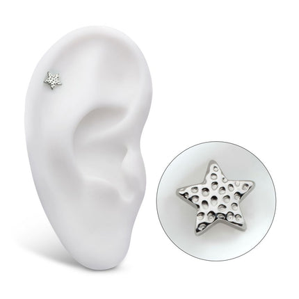 Invictus Titanium Internally Threaded Hammered Star Top