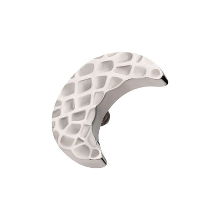 Invictus Titanium Internally Threaded Hammered Crescent Moon Top