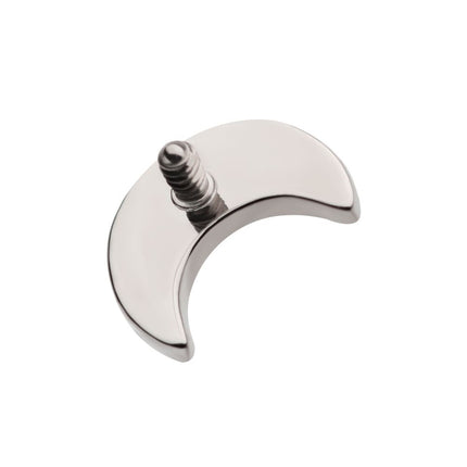 Invictus Titanium Internally Threaded Hammered Crescent Moon Top