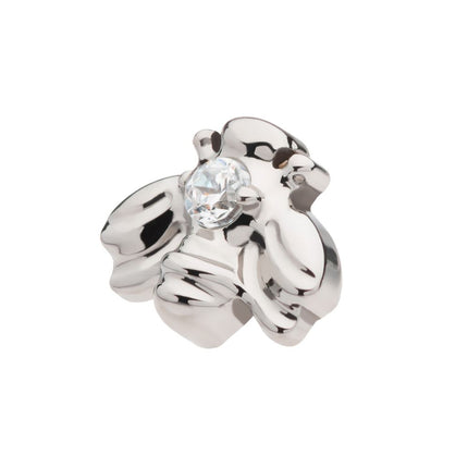 Invictus Titanium Internally Threaded with Prong Set CZ Bee Top