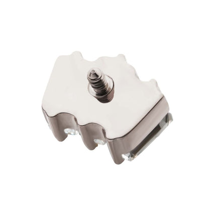 Invictus Titanium Internally Threaded Prong Set Baguette CZ 3-Cluster Top