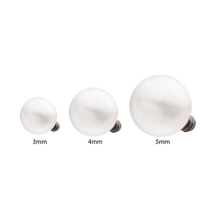 Invictus Titanium Internally Threaded Natural Freshwater Pearl Top
