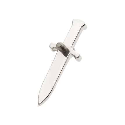 Invictus Titanium Internally Threaded with Bezel Set 1mm CZ Dagger Top