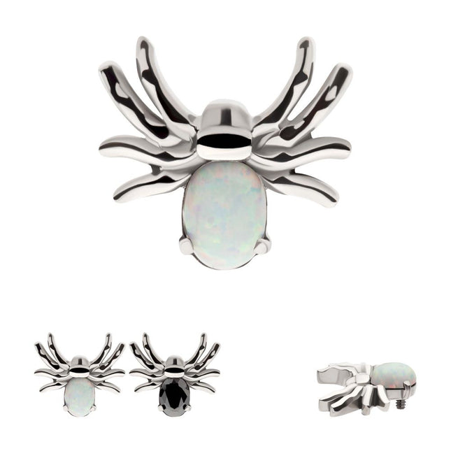 Invictus Titanium Internally Threaded Prong Set Opal/CZ Spider Top