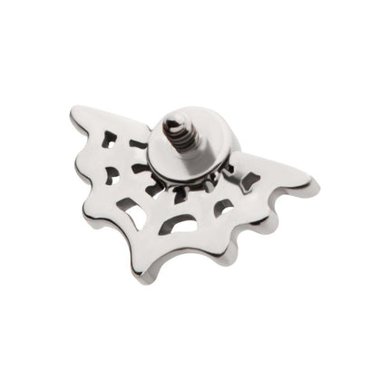 Invictus Titanium Internally Threaded Bezel Set CZ Spiderweb Top