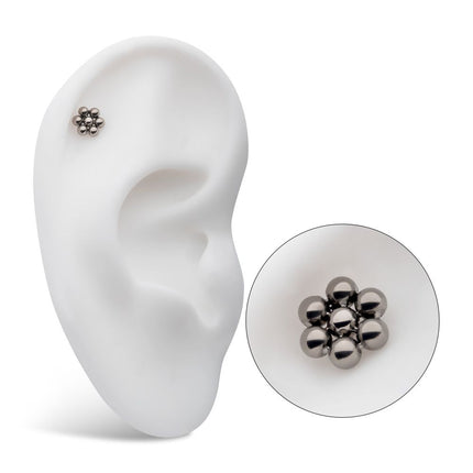 Invictus Titanium Internally Threaded 7 Beads Hexagon Shape Top