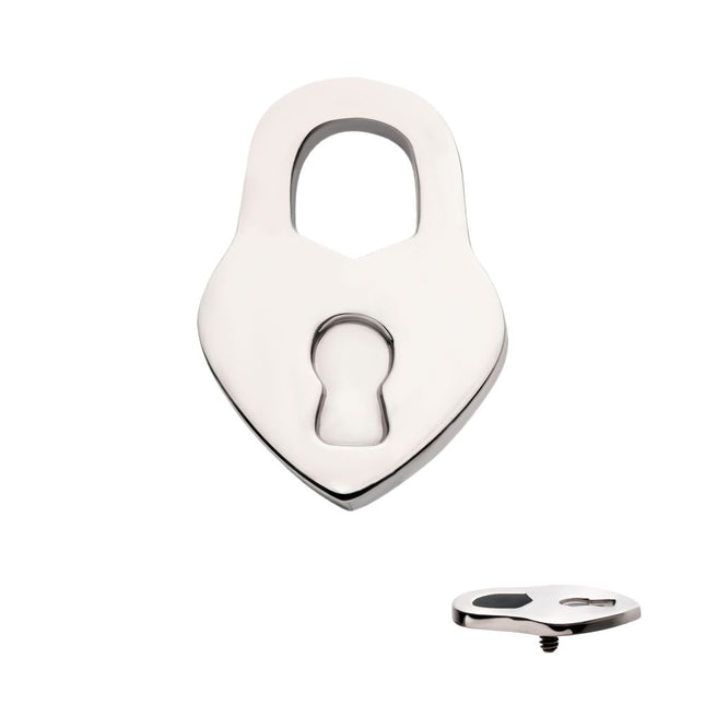 Invictus Titanium Internally Threaded Heart Lock Top