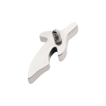 Invictus Titanium Internally Threaded with Center Prong Set CZ Dagger Top