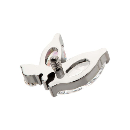 Invictus Titanium Internally Threaded Prong Set Marquise & Round CZ/Opal Staggered 3 Cluster Top