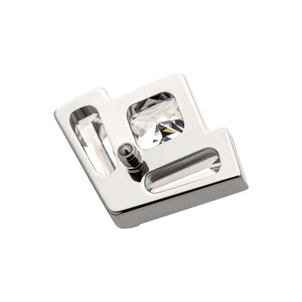 Invictus Titanium Internally Threaded Baguette & Princess Gem Fan Shape Top