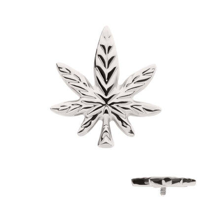 Invictus Titanium Internally Threaded Pot Leaf Top