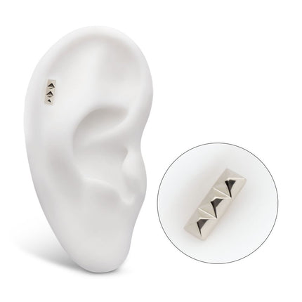 Invictus Titanium Internally Threaded 3 Pyramid Stud Top