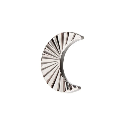Invictus Titanium Internally Threaded Corrugated Crescent Moon Top