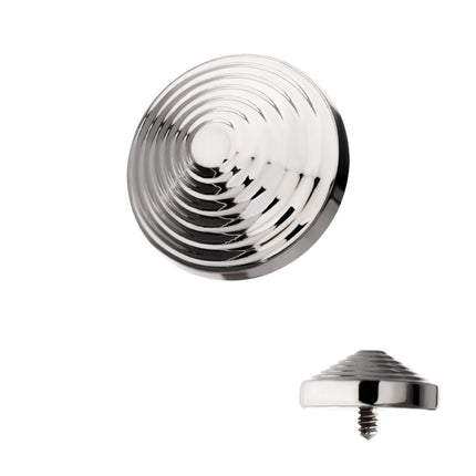 Invictus Titanium Internally Threaded Tiered Dome Disk Top