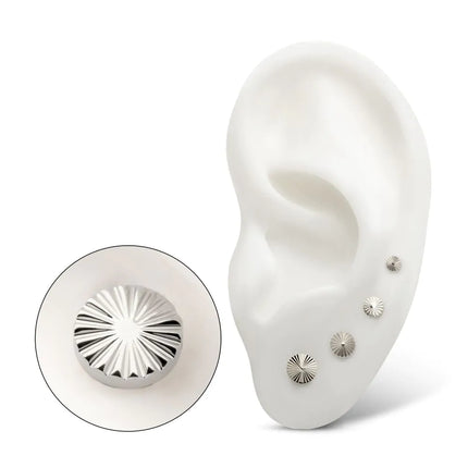 Invictus Titanium Internally Threaded Radiant Corrugated Round Top