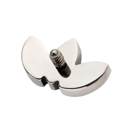 Invictus Titanium Internally Threaded Hammered Marquise 3-Cluster Top