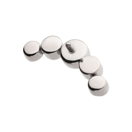 Invictus Titanium Internally Threaded Bezel Set CZ/Opal Hammered Cluster Top