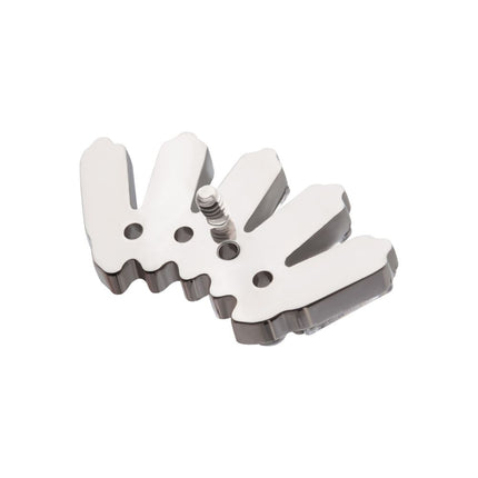 Invictus Titanium Internally Threaded Prong Set Baguette & Round Gem Fan Shape 5-Cluster Top