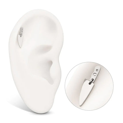 Invictus Titanium Internally Threaded Knife Top with Bottom Blade Dangle