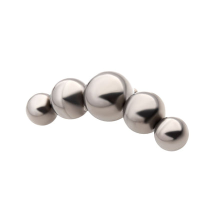 Invictus Titanium Internally Threaded with 5-Cluster Bead Top