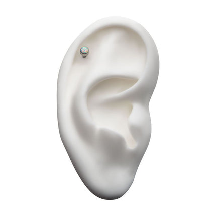 Invictus 16g Titanium Internally Threaded with Bezel Set AAA CZ Top