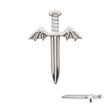 Invictus Titanium Internally Threaded Dagger with Bat Wing Top