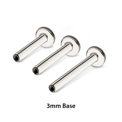 Invictus Titanium M0.8 Internally Threaded 3mm Labret Base