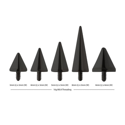 Invictus Black PVD Titanium Internally Threaded Spike Top