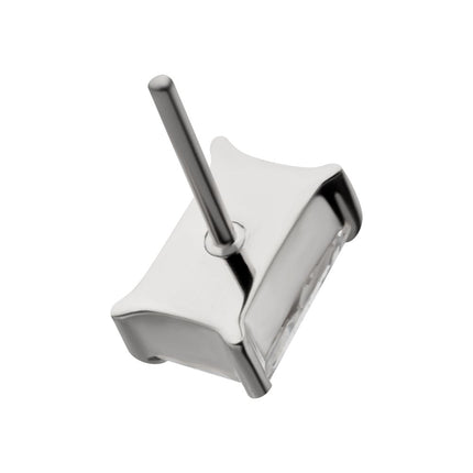 Invictus Titanium Threadless "Luxe Baguette" Prong Set Gem Top